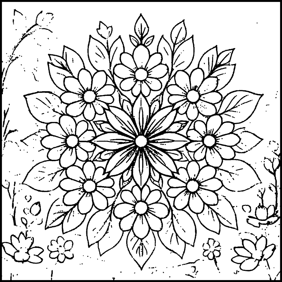 Lámina de un mandala para colorear